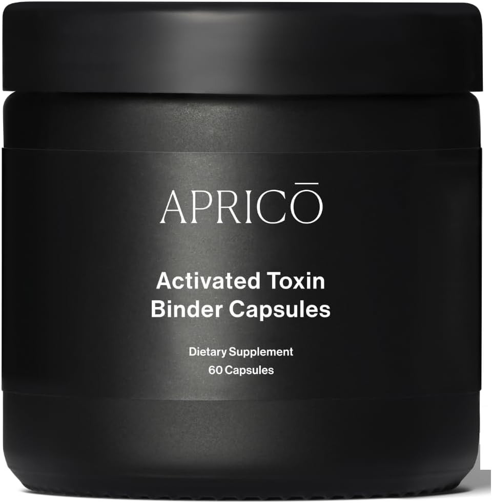 Aprico Aktivated Toxin Binder Capsules with Activated Charcoal, Zeolite, and Aloe Vera