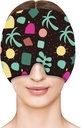 ZNAY CUETLEY D Migraine Relief Cap Ice Head Close Face Mask, Headache Relief Hat & Migraine Cold Cap Compress Therapy for Puffy Eyes, Tension, Sinus & Stress Relief (L, Black)