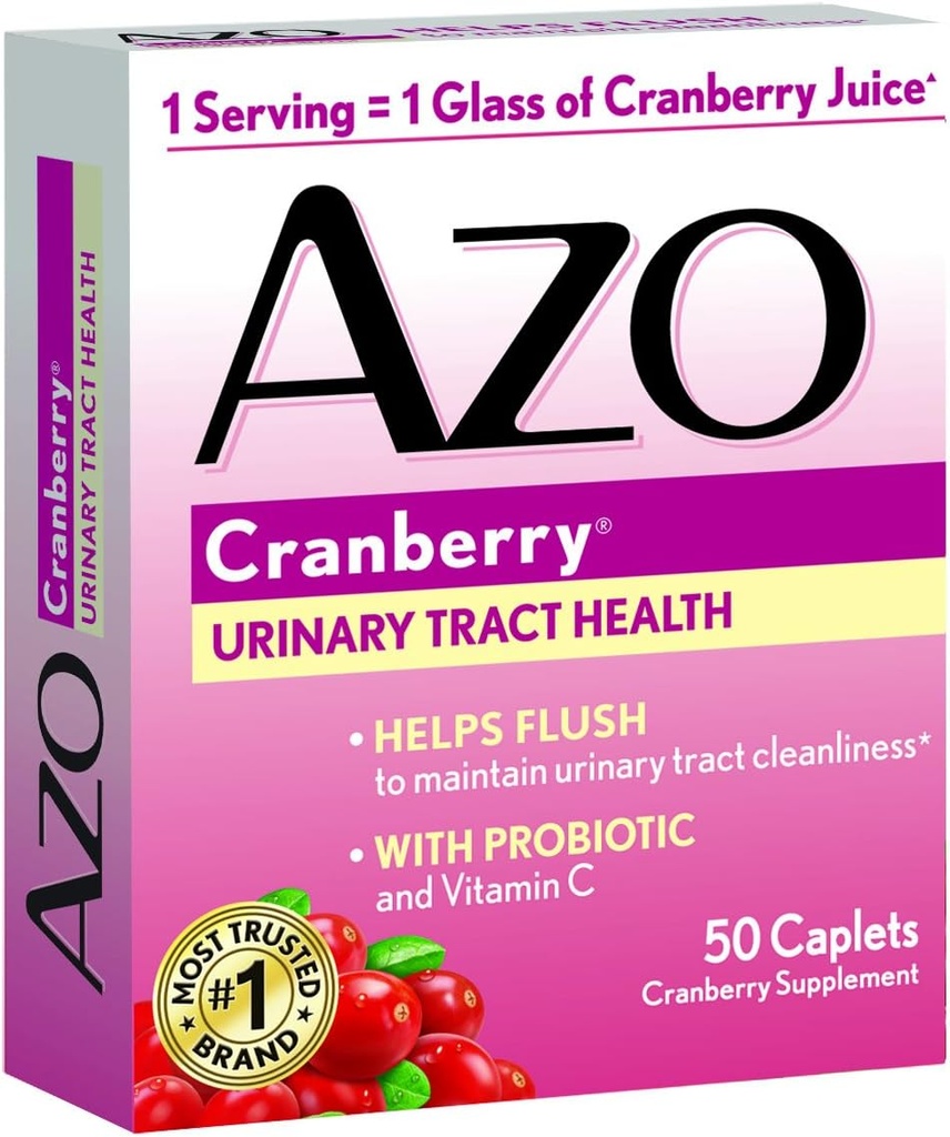 AZO Semua Terkonsentrasi Alam Cranberry Tablet, 50 Cacah (Paket 3)