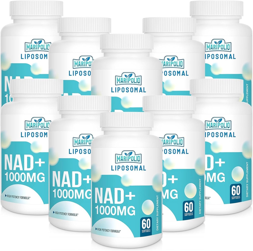 Lipomal NAD + Supplement 1000 mg 124; Tertinggi NAD Pontec 124; Max Absorpsi 124; Pure NAD Supplemen; Energy and DNA Repair, Aging Pertahanan, Fungsi Otak 124; 600 Softgels