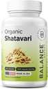 Shatavari Organik 1200 mg, 60 Kapsul - Lactation Dukung Vitamin, Hormonal Saldo for Women, Asparagus Racemogus Root