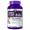 ZzzQuil PURE Zzzs Melonain Gummies, Sleep Aid, Melonalin 2mg, dengan Chamomile & Lavender, Melonadi Sleep Gummies, Sleep Aids for Dewasa, Wildberry Vanilla Flavored, 72 Sleep Gummies
