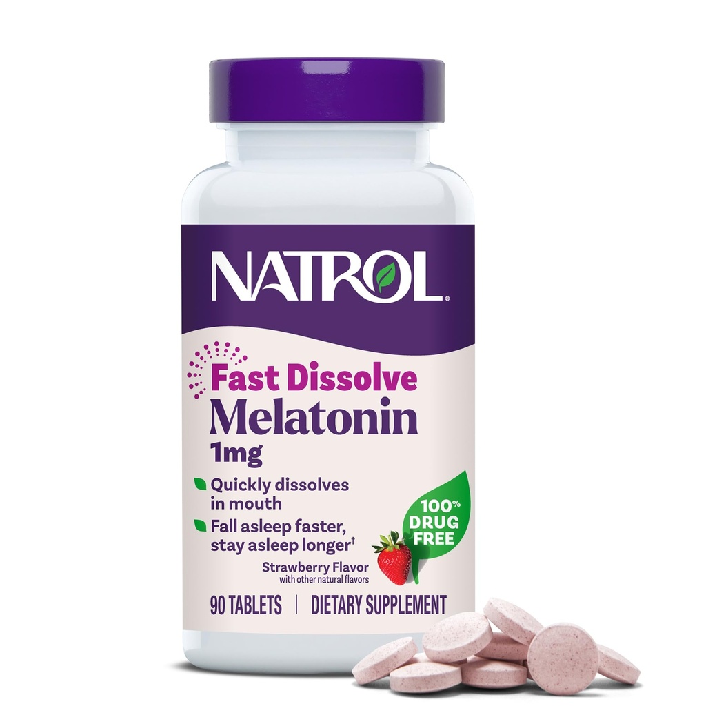 Natrol Quast Dissolve Melonatin 1 mg, Sleep Dupport for Adults