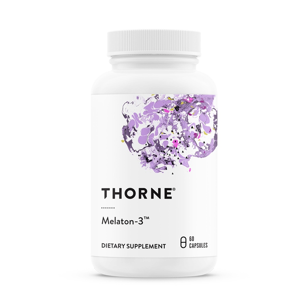 THORNE - Melona- 3 mg Melonain Suplemen - Mendukung Rhythm Circadian Normal, Revelful Sleep & Relaxation * - NSF Disahkan untuk Sport - Gluten, Dairy & Soy- Free - 60 Capsules