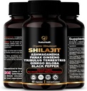 Himalaya Shilajit Capsules dengan Ashwagandha, Ginseng, Tribulus, Ginkgo & Black Pepper - Vegan, Gluten- Free Botanical Blend untuk Harian & Vitalitas - 60 Capsules