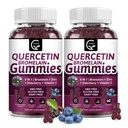 (2 Pack) Quercetin Gummies - Quercetin dengan Bromelain 2378mg - Blend with Elderberry, Echinacea Purpurea Ektract, Zinc, Vitamin C, D3, K2, Complex Supports Ammune, Cardiovascular & Respiratory Fungsi