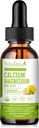 Calcium Magnesium Zinc Liquid dengan Vitamin D3, Magnesium Glycinate Plus Vitamin C K2 124; Persediaan Absorpsi Tinggi Kalsium untuk Heart & Bone 124; Gluten Free Sugar-