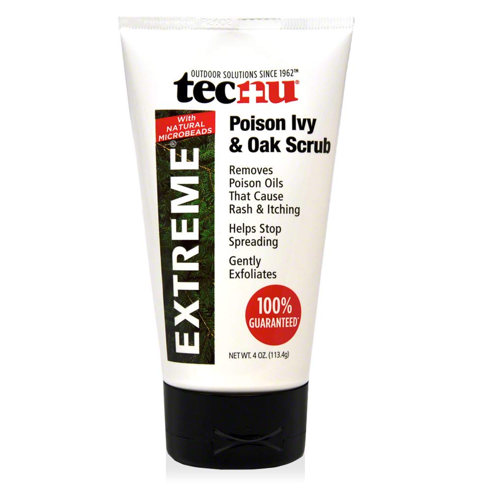 Tecnu Poison Ivy Extreme dan Oak Scrub, Menghilangkan Minyak Tanaman Beracun Itu Karena Rash dan Gatal, 4 Ounces Putih