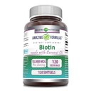 Amazing Formula Biotin dengan Ekstra Virgin Coconut Oil Suplemen 124; 10000 Mcg 124; 120 Softgels 12.4; Non-GMO 124; Gluten- Gratis 124; Dibuat di AS