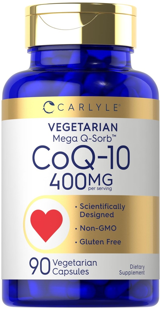 Carlyle CoQ10 400mg 124; 90 Count 124; Vegetarian, Non-GMO dan Gluten Free Suplemen