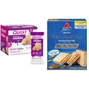Kue Ulang Tahun Quest Frosted Cookies Twin Pack dengan 16 Cookies dan Atkins Peanut Butter Wafer Crisps dengan 5 Count