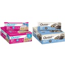 Quest Birthday Cake & Cookies & Cream Dipped Protein Bars, High Protein, Gluten Free, Keto Friendly, 12 Count