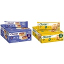 Quest Nutrection Crispy Blueberry Hero Cobbler Protein Bar, 16g Protein, 1g Sugar, 3g & Lemon Cake Protein Bars, High Protein, Low Carb, Gluten Free, Keto Friendly