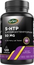 Memperluas 5- HTP 5- Hydroxyptophan 50 mg 124; 120 Capsules 124; Gluten- Bebas, Non- GMO 124; Suplemen Dibuat di AS