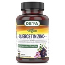 DEVA Vegan Quercetin 500mg Plus 25mg Zinc dengan Elderberry, Echinacea dan Oregano Extracts - 90 Tablets, 1 - Pack