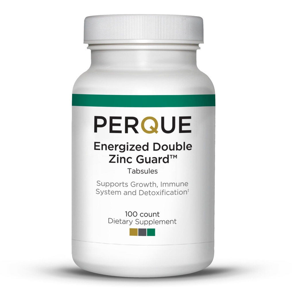 PerQUE Energizinized Double Guard 100 Tab - Dual- Formulir Zinc Suplemen dengan Picolinate & Citrate - Supports Imune, Skin & Cellular Kesehatan - Tinggi - Absorpsi, NON-GMO, Gluten- Free Formula - 100ct