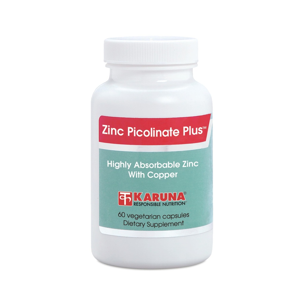 Karuna Zinc Picolinate plus 60 Vegetarian Capsules 124; 25 MG ditambah 2,5 MG Copper untuk Ballaced Long Term USE 124; Mendukung Fungsi Imunit, Kesehatan Skin, Pengembangan dan Overall Well- Menjadi.