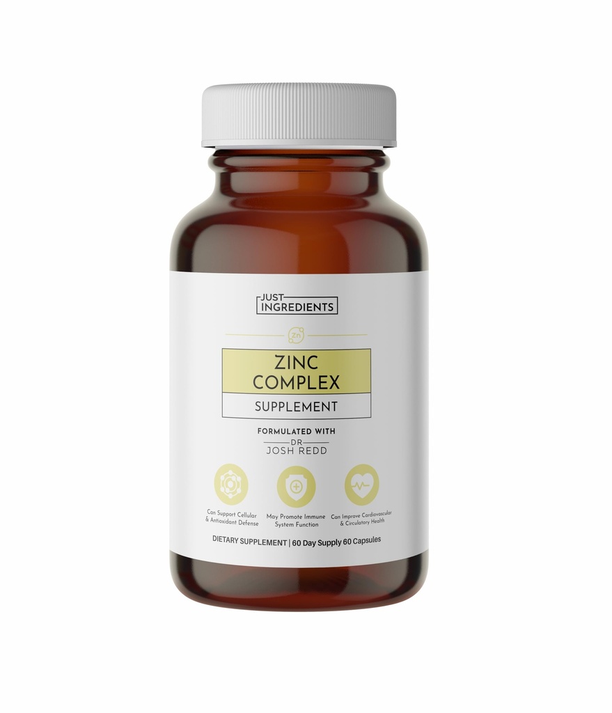 Zinc Complex - Sangat Absorbable Suplemen dengan Picolinate & Bisglycinate, Plus Quercetin, Resveratrol, L- Histidine & Copper - Mendukung Fungsi Imune, Skin, Energy & Cellular Health