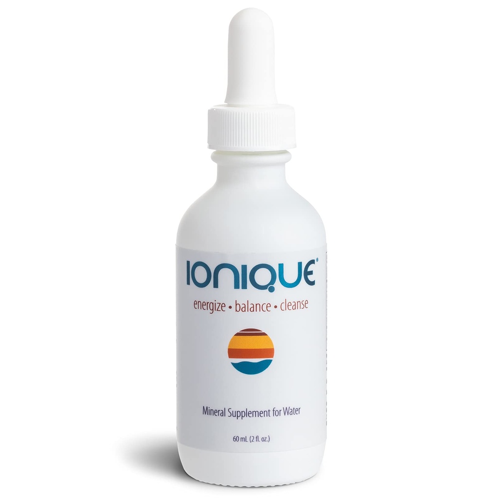 Suplemen Mineral Ionique Baru untuk Air - Magnesium, Trace Mineral & Electrolite Hydration System, Dukungan untuk Migraine, Statipation, Kabut Otak, Kepiting, Tidur, Satu 2 oz botol Drops Cair