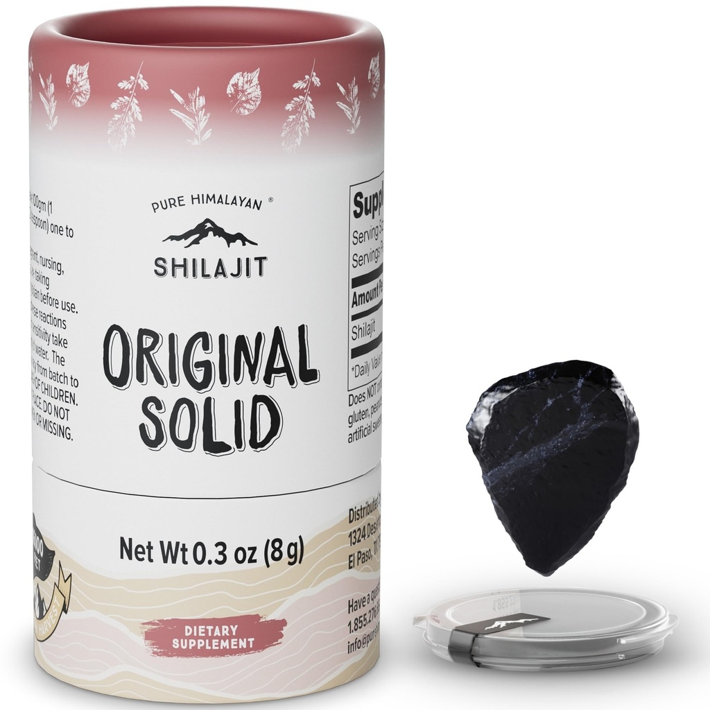 Mutu Himalaya Shilajit 134; 100% Pure Natural Shilajit Tingkat A Max Potency 85 + Trace Minever & Fulvic Acid 124; 3 Party US Lab Tested 124; Imune Support Support Suplemen - Pria dan Perempuan 124; Original Solid (8g)