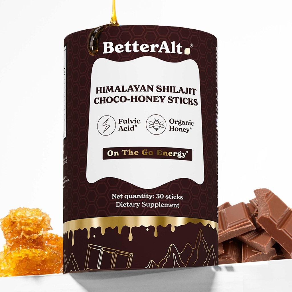 Lebih baik madu Alt Chocolate Shilajit Sticks 75% Fulvic Acid & 85 + Trace Korporasi Minemar - Dibutakan Raw Honey Himalaya