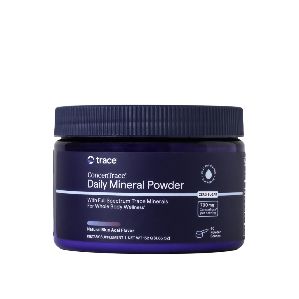 Trace Mineral Comcentition Trace Daily Mineral Powder - Supports Energy, Divalry, Bone Health - 70 + Multimineral Suplerium with Ionic Magnesium, Chloride, & Potoria, Sugar- Free (60 Servings)