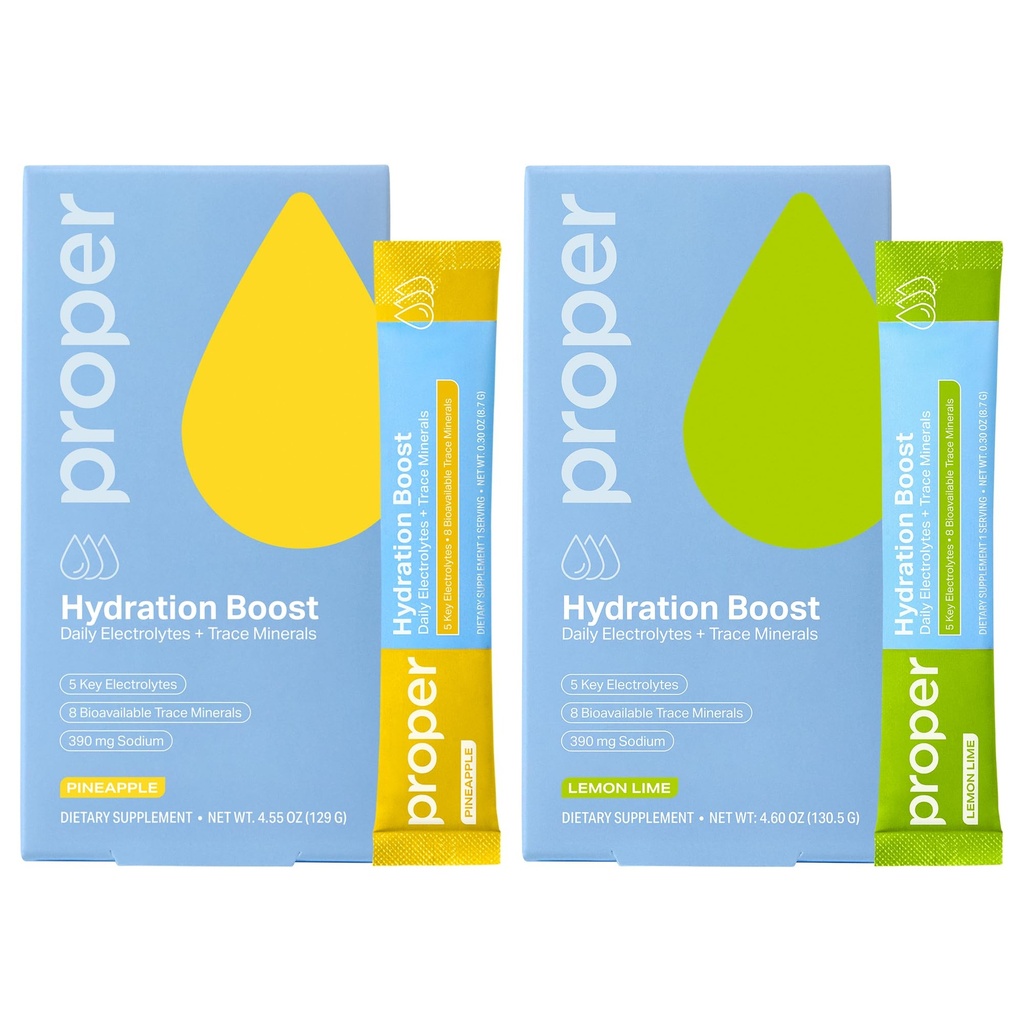 Stik Hidration Proper - Electrolyte Powder Minum Paket Mix dengan Trace Mineces untuk Hidration Rapid + Forally Flavored - Tidak ada Many Artificial - Lemon Lime