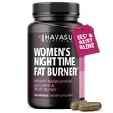 Night Time Fat Burner for Women - Appetite Suppresan untuk Weight Los - 60 Count - Herbal Metabolisme Booster dengan Melonalin untuk Dukungan Tidur - Vegan, Non-GMO Capsules - 2 Bulan Suppply