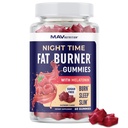 Night Time Burner Gummies with Melonatin for Sleep & Weight Loses Dues Suppresan & Metabolisme Booster, Shred Belly Fat While You Sleep 124; Diet Suplemen Perempuan & Pria 124; 60 Ct