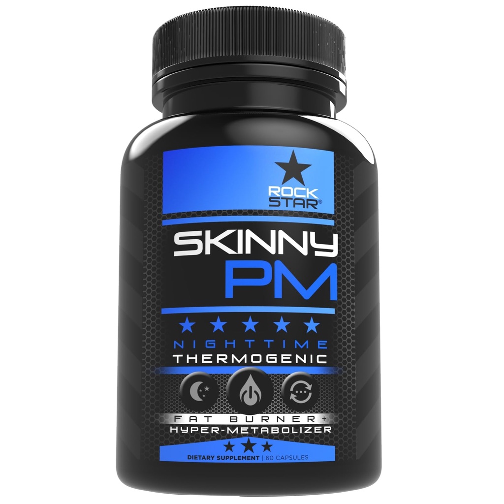 Rockstar Skinny PM - Nighttime Fat Burner Wheight Loss Pills - Thermogenic Diet Pills 60