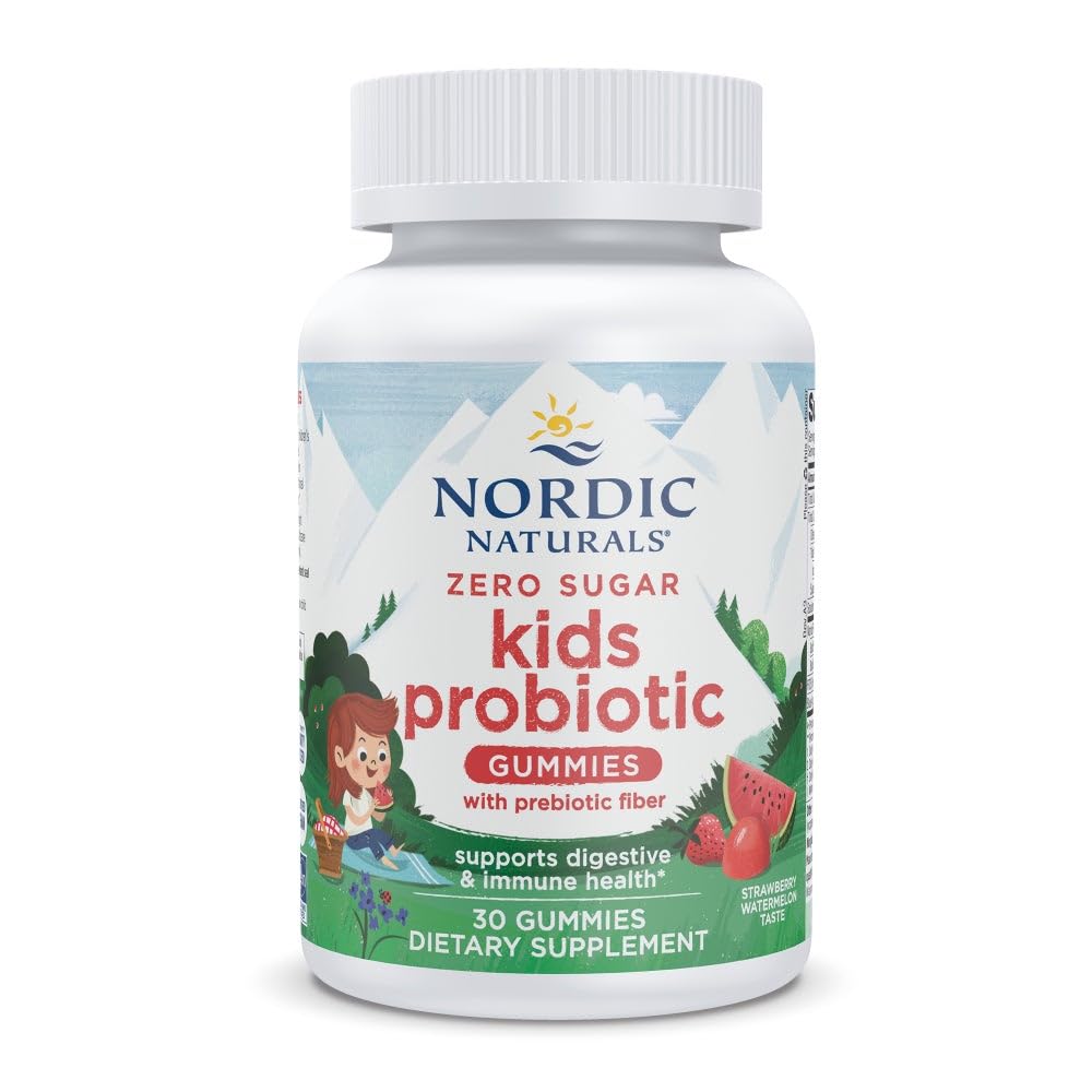Misil Naradic Zero Sugar Kids Probiotic Gummies - Strawberry Watermelon Flavor - 30 Gummies - Support Digetical Wellness & Imune Health - Non-GMO - Third Party Tested - Vegan - 30 Servings