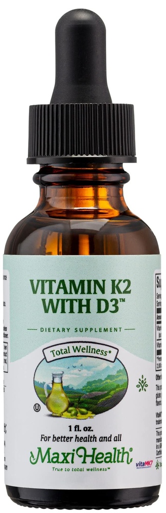 Limid Health Liquid Vitamin D3 dengan K2 Drops for Long- Term Health - Vitamin K2 D3 Vitamin Suplemen - D3 K2 Vitamin K dan Vitamin D Suplemen Vitamin K2 MK- 7 dan VIT D, 1 fl oz