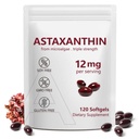Astaxanthin 12mg, 120 Softgeels, 4 Bulan Supply, Premium Astaxanthin Antioksidant Supports Activity, Supports Eye, Immune, Gabungan, Skin Health, Internal Circulation