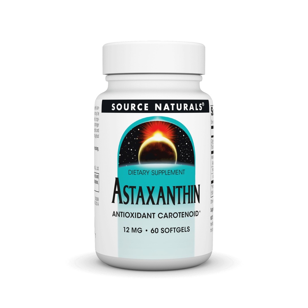 Sumber Attaxanthin, Antioksidant Carotenoid, 12mg - 60 Softgels