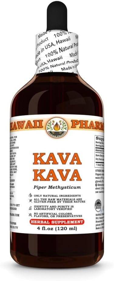 Kava Kava (Piper Methysticum) Cair Extract Ticture 4 Oz (120ml)