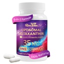 Kompleks Suplemen Lipomal Astaxanthin 9-1 dengan Ashwagandha, Lycopene, Alaxanthin, Antioksidant Supplemen Mata, Skin & Gabungan Kesehatan, 60 Capsules