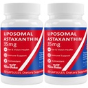 35mg Lipomal Astaxanthin Suplemen - Dukungan Antioksidan yang Kuat untuk Skin, Gabungan & Eye Kesehatan - Anti- AGing Formula dengan Murni Astaxanthin - Vegan, Non-GMO, 120 Capsules