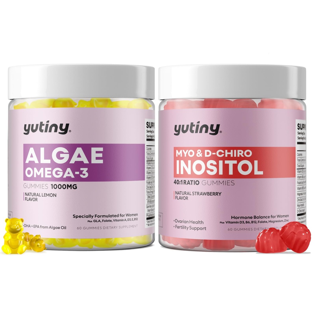 Myo- Inositol & D- Chiro Inositol Vegan Omega 3 Gummies for Women