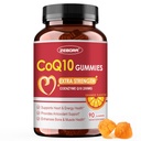 ZEBORA CoQ10 200mg Gummies, Suplemen Koenzim Q10 Tinggi dengan Omega-3, Dukungan Hati & Energi, Antioksidan Kuat, Cahaya Jeruk, 90 Gummi