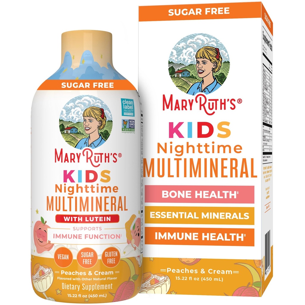 Anak-anak Liquid Nighttime Multimineral oleh MaryRuth 's 124; Bone Health 124; Fungsi Ammune 124; Suplemen Bedtime; Vitamin 124; Magnesium 124;