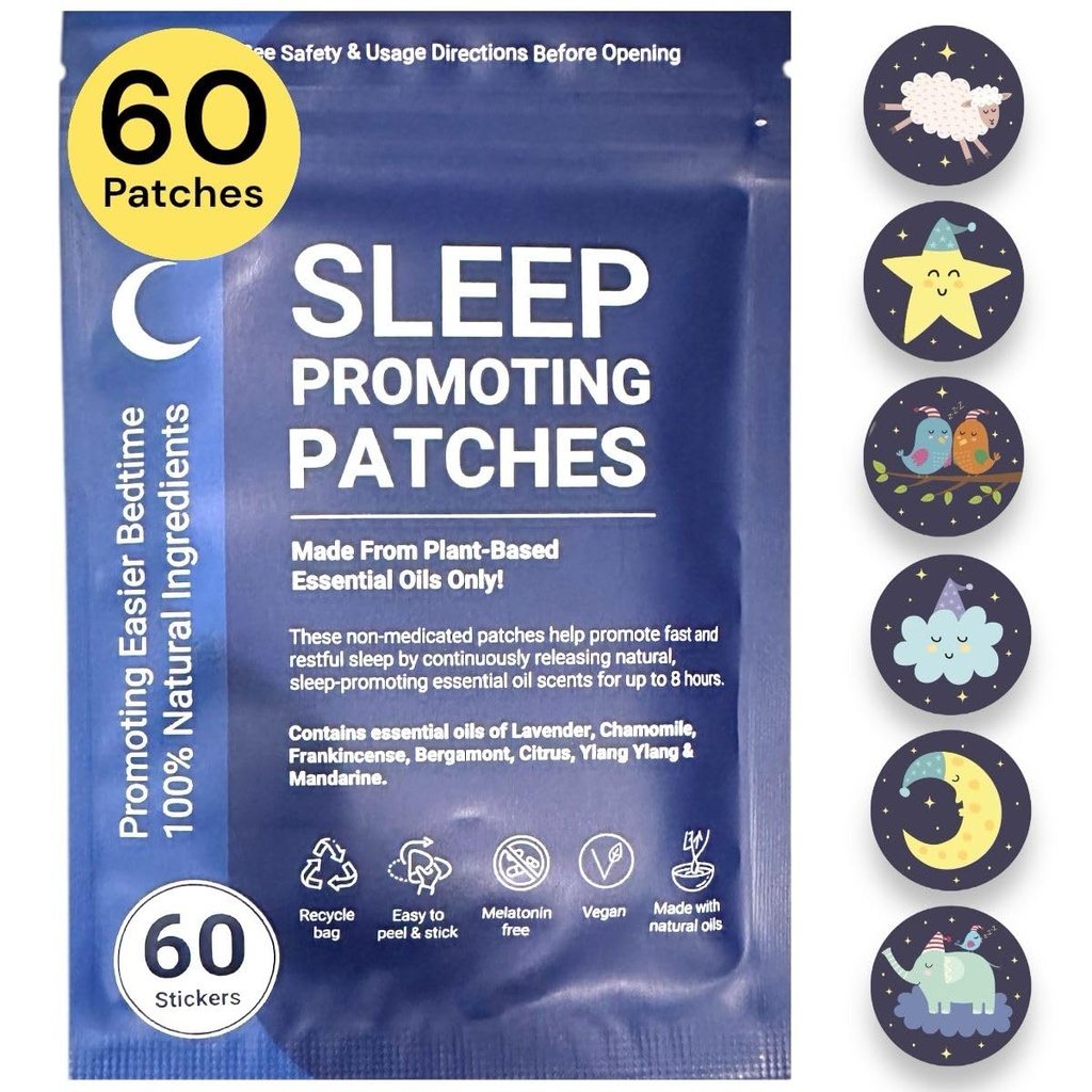 Sleep Patch for Dewata & Anak - 60 100% Tanaman - Based Natural Escalympy Aid Patch, Sleep Stickers With No Melonalin, For Zen and Easy Bedtime