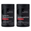Sports Research ® Eye Support - 20mg Lutein + 4mg Affexanthin Made with Lute-Gen ® dan 6mg Astaxanthin Suplemen (120 Softgels Each)