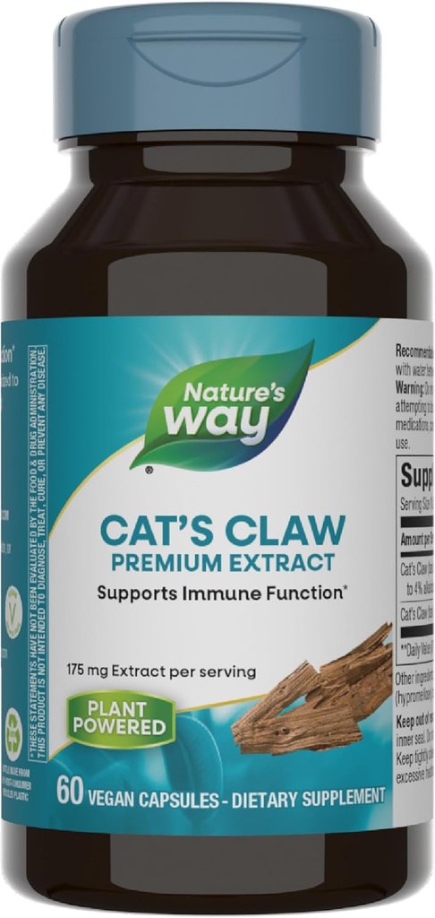 Nature 's Way Standardized Cat' s Cakar Ekstrak, 175 mg per melayani, 60 Capsules