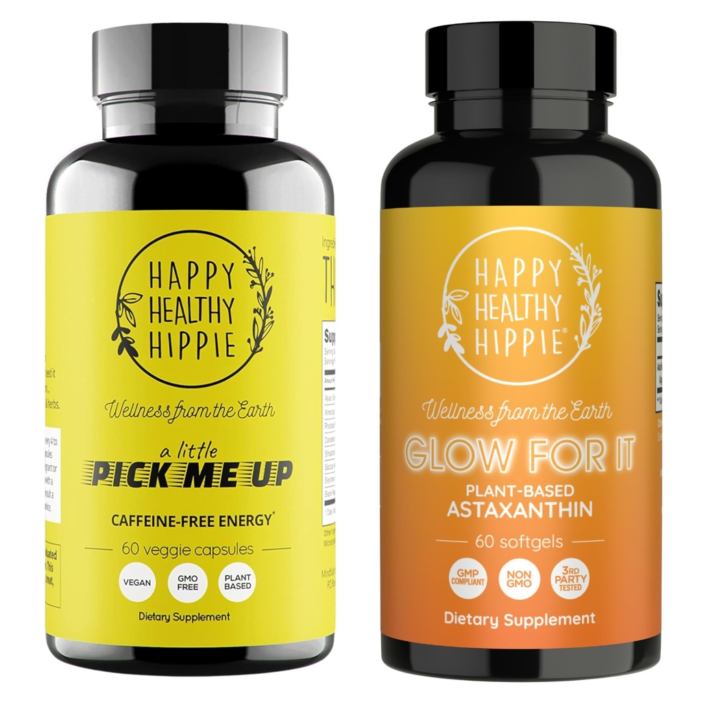 Happy Healthy Hippie Glow for It Astaxanthin Supplement & A Little Pills My Natural Energy