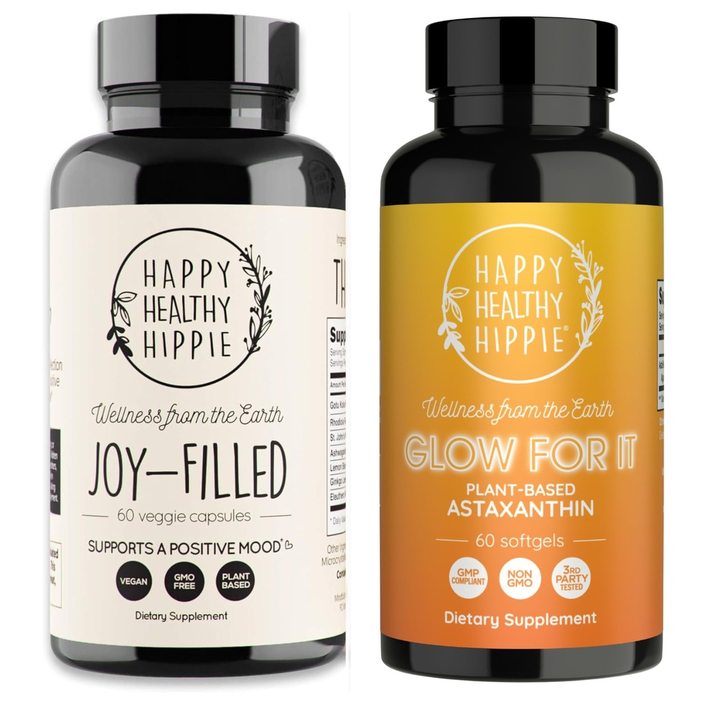 Happy Healthy Hippie Glow for It Astaxanthin Suplement & Joy- Filled Mood Supplemen