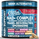 NAD Resveratrol Tambahan Spermidinin Fisetin Quercetin Benih Grape Gou Kola Berberine Astaxanthin Taurine Paprine Acai Anti Aging Umur-panjang Katup Perempuan untuk Pria PrennaGlow oleh Bersihkan Nutra 90ct