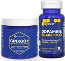 Stacks NATURAL Ginkgo Biloba + Dopamin Food Bundle - Support Focus & Mental Drive * - 120 Total Kapsul