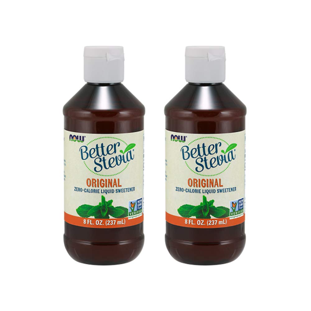 Sekarang Makanan Lebih Baik Stevia Ekstrak Cairan Asli, 8 Botol Ounce (Paket 2)