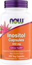 Now Foods Inositol 500 mg, Superior Myo Inositol Form, for Healthy Membrane Function *, Cellular Health *, Dukung Perempuan * Kosher, Cocok untuk Vegan - 200 Vegetarian Capsules (Paket 1)