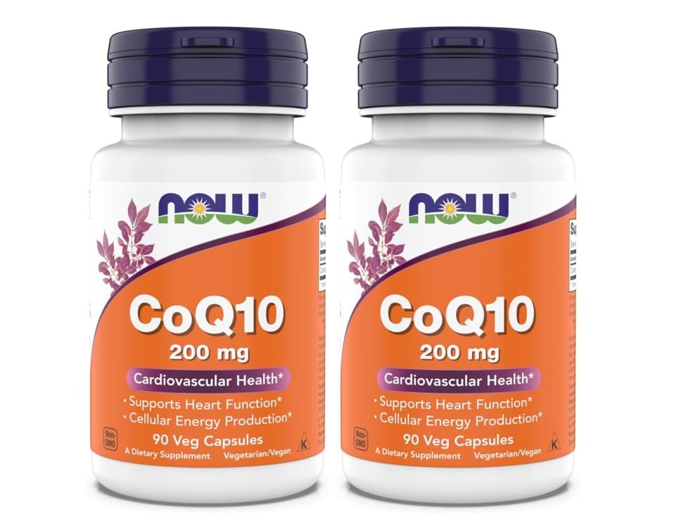 Suplemen - CoQ10 (Koenzim Q10) 200 mg, Support Cardiovaskular Health *, Kosher, Vegan 90 Vegetarian Capsules (Paket 2)